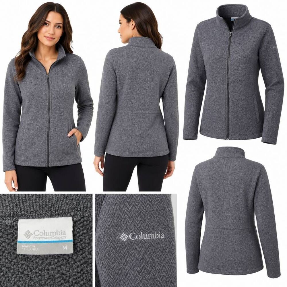 Columbia Gray Full Zip Fleece Jacket M